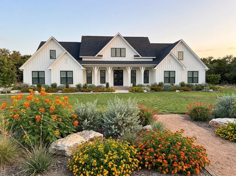 Front elevation of the Bluebonnet, a 3,611 square foot custom home