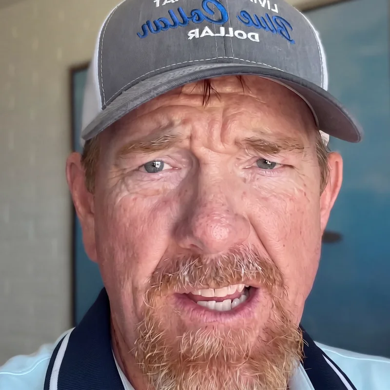 Britt Brownlee of BrittCo Land Clearing in a grey trucker cap.